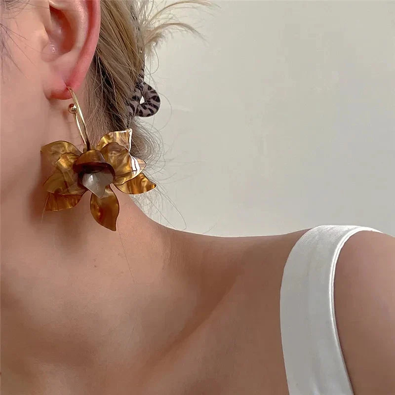 Gardenia Flower Earrings