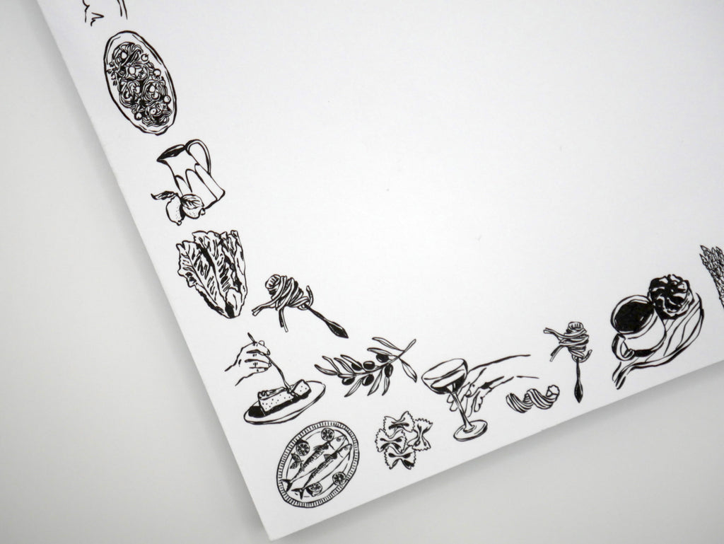 Girl Dinner Foodie 5x7" Notepad: Food, Pasta, Wine & More