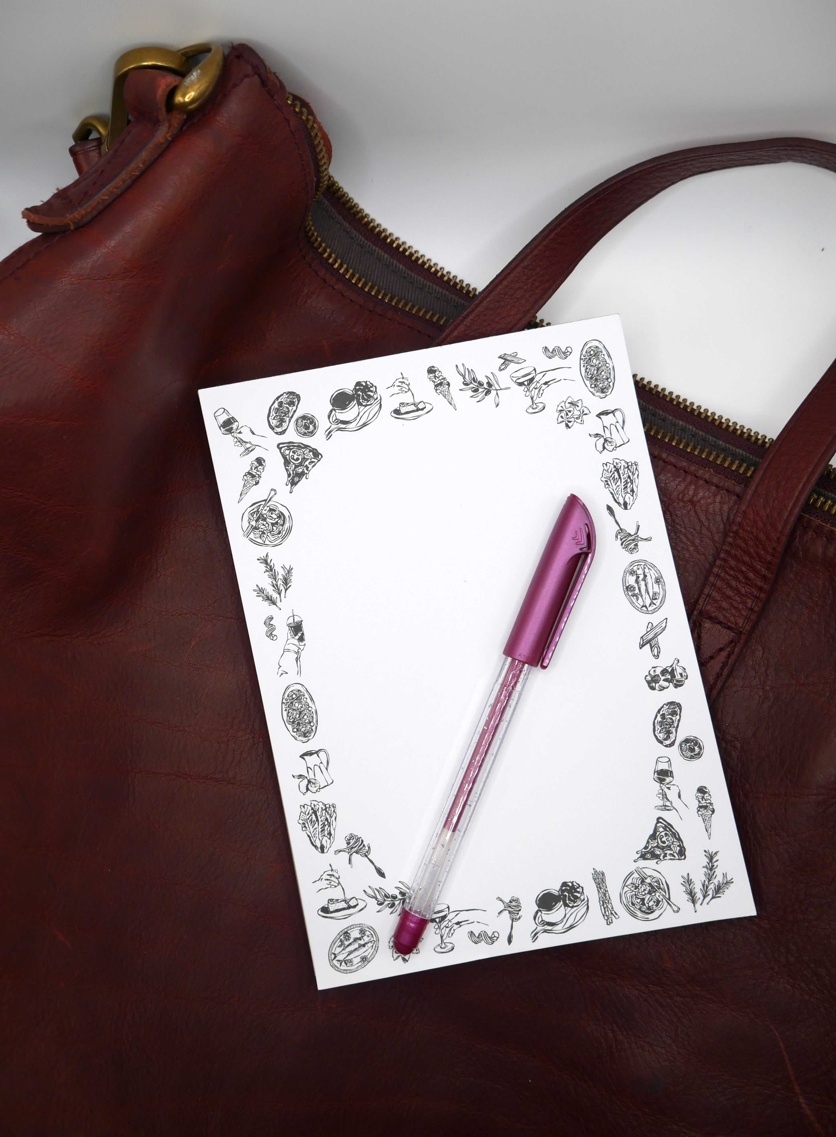 Girl Dinner Foodie 5x7" Notepad: Food, Pasta, Wine & More
