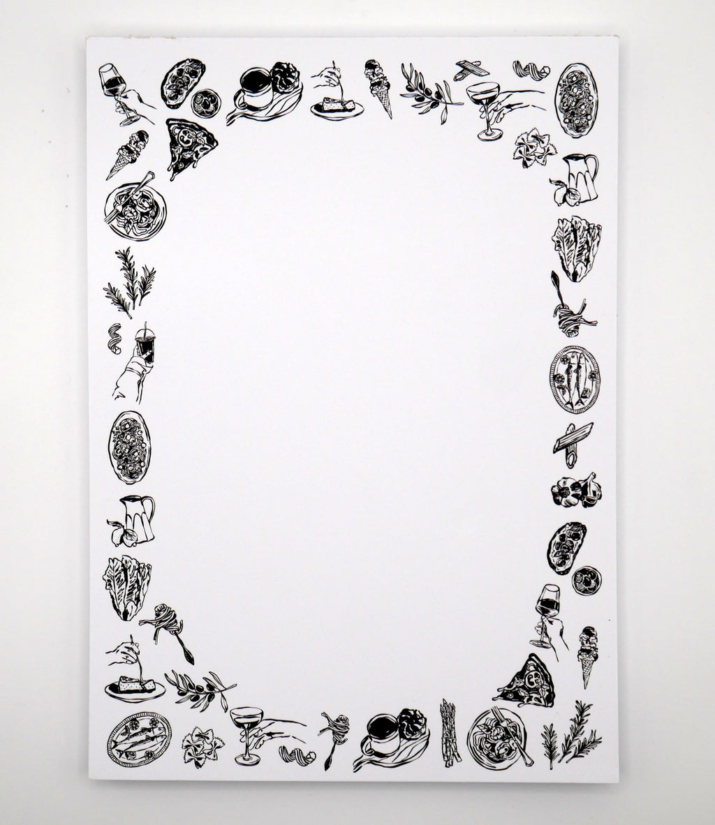 Girl Dinner Foodie 5x7" Notepad: Food, Pasta, Wine & More