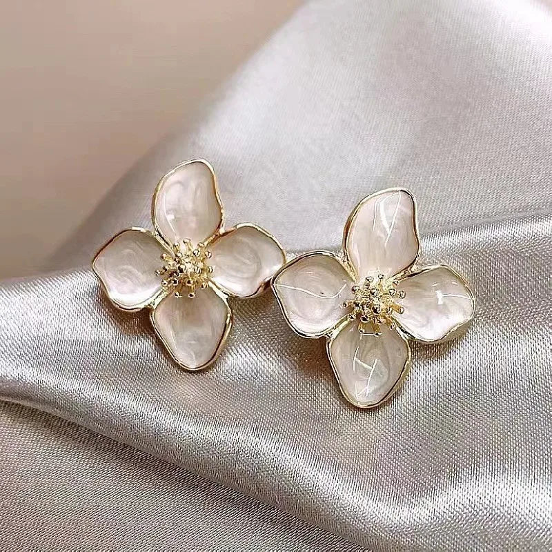 Glaze Flower Stud Earrings