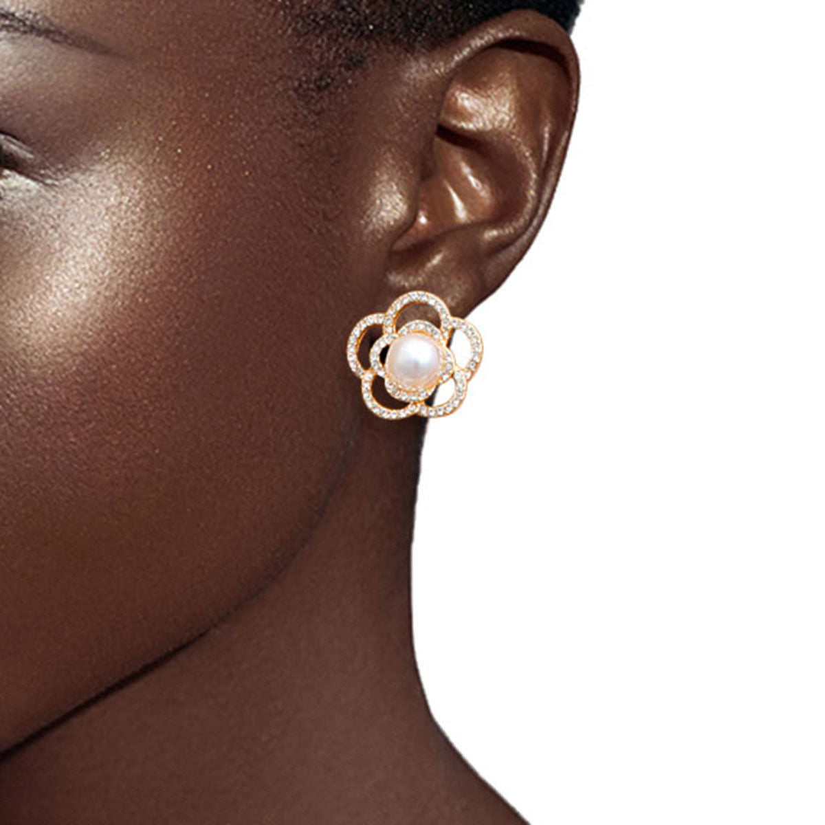 Designer Trio of Opulence Stud Earrings with Flower, Bag, and Perfume Charms – Stylish Statement Jewelry