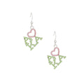 AKA Greek Heartfelt Pride Bling Fish Hook Earrings