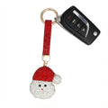 Fashion Keychain Red Glittery Santa Xmas Purse Charm Clip Stylish Accessory