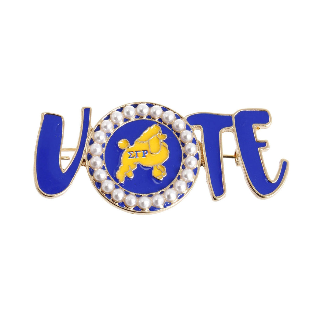 Sorority Brooch Sigma Gamma Vote Pin for Women Stylish Accessory