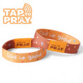 God is Good Orange Tap to Pray Wristband