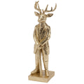 Distinguished Gold Deer Resin Figurine