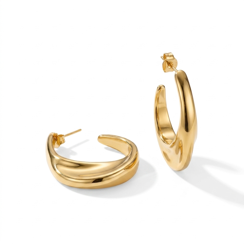 Sofia Gold Twist Hoops