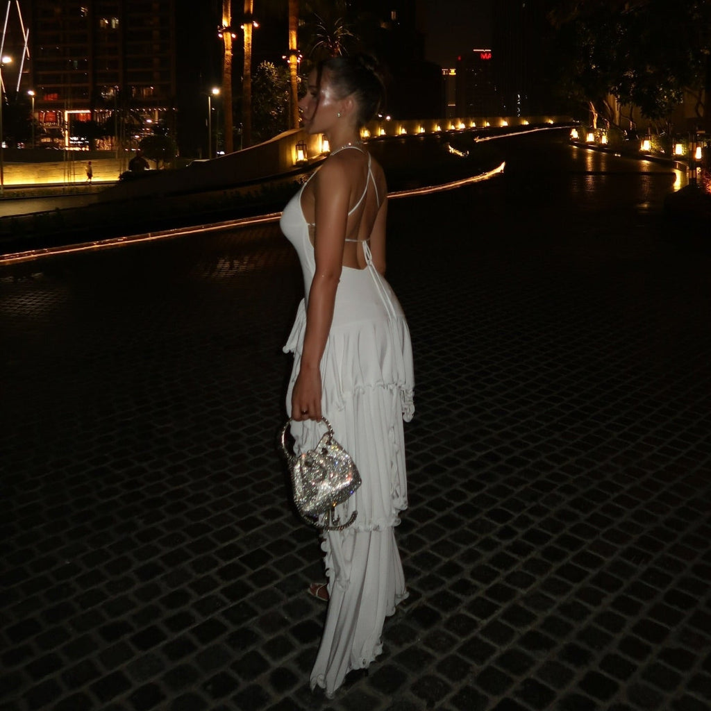 Hot Girl Ruffled Midi Dress