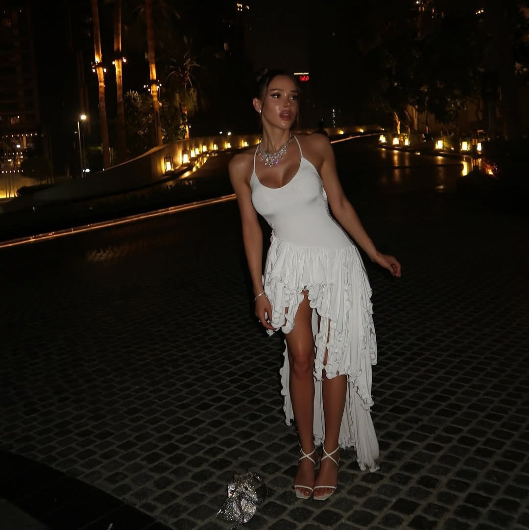 Hot Girl Ruffled Midi Dress