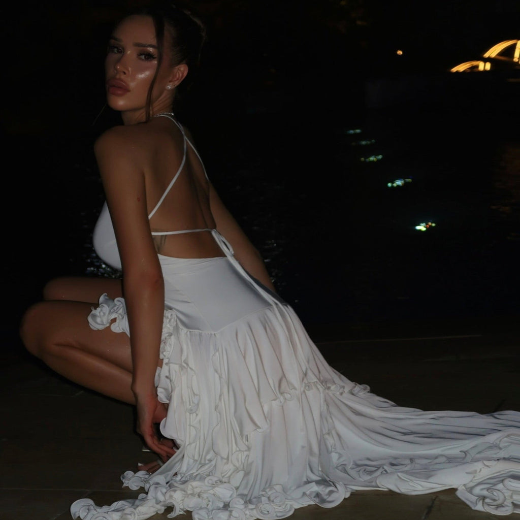Hot Girl Ruffled Midi Dress