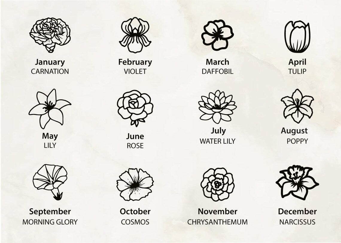 Birth Flower Earrings - Dazzling Floral Designs