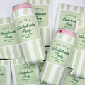 Personalized Striped Slim Can Coolers