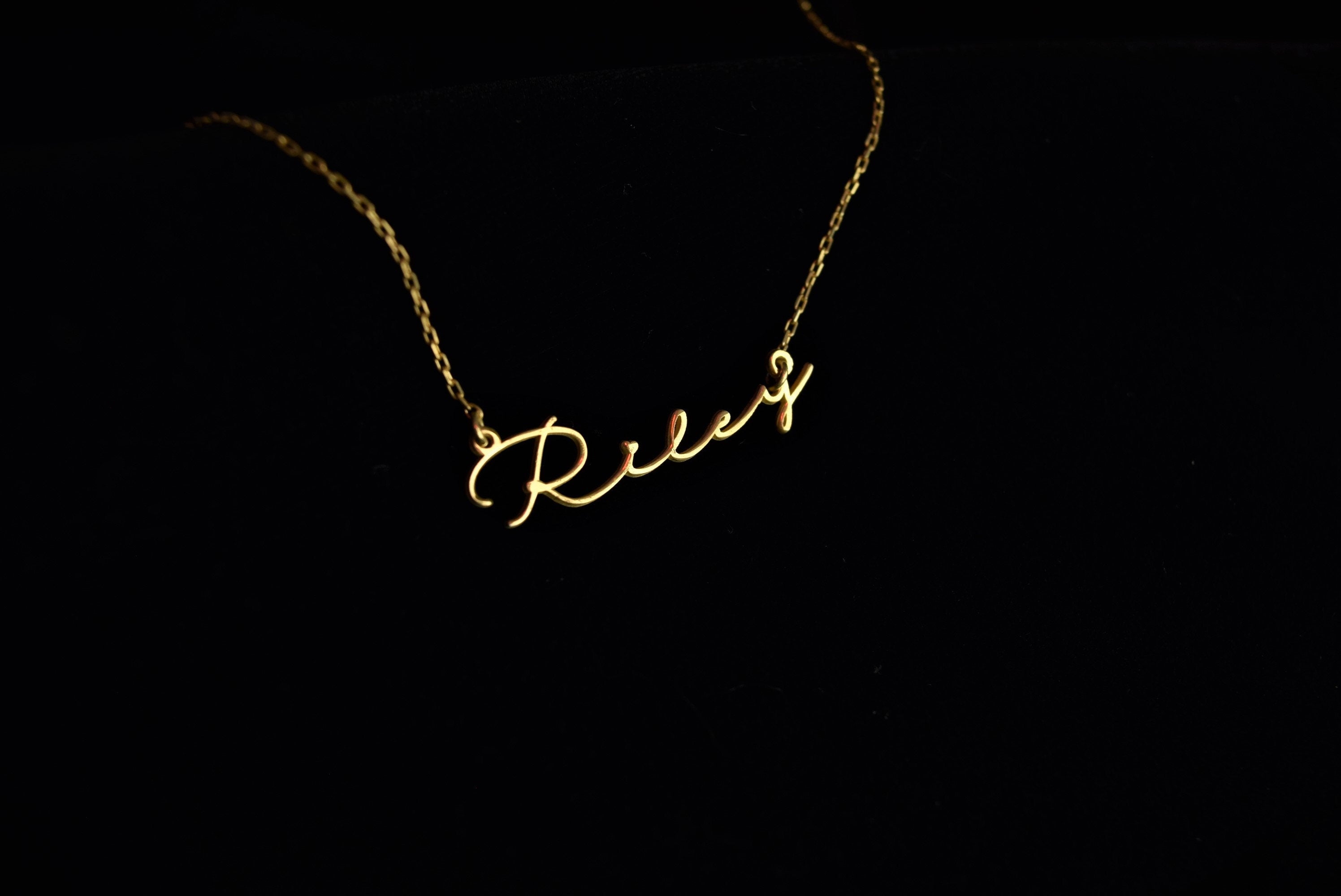 Dainty Signature Name Necklace | Custom Sterling Silver & Gold Jewelry for a Personal Touch
