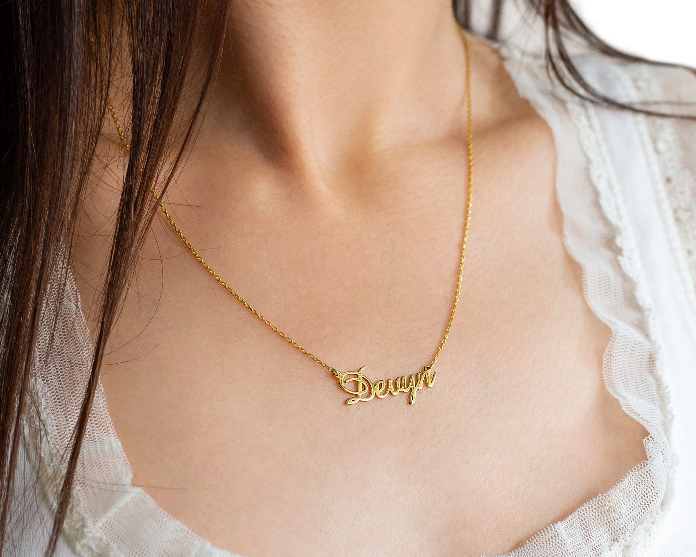 Custom Name Jewelry - Handmade Couples Name Necklace