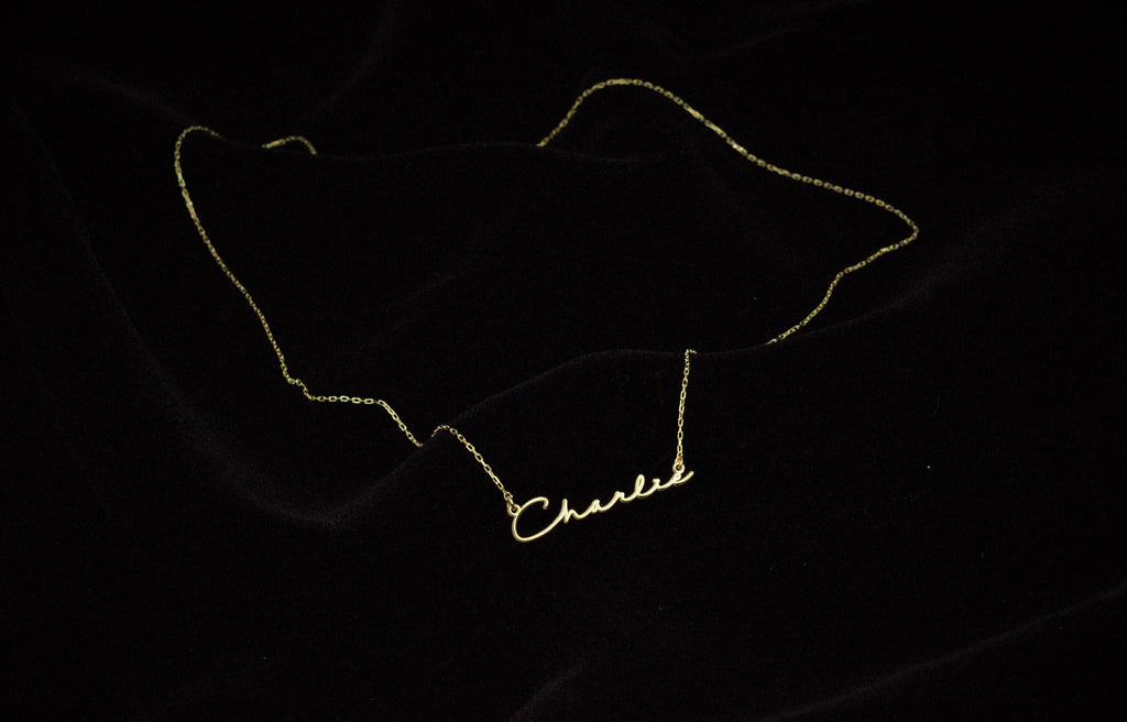 Dainty Signature Name Necklace | Custom Sterling Silver & Gold Jewelry for a Personal Touch