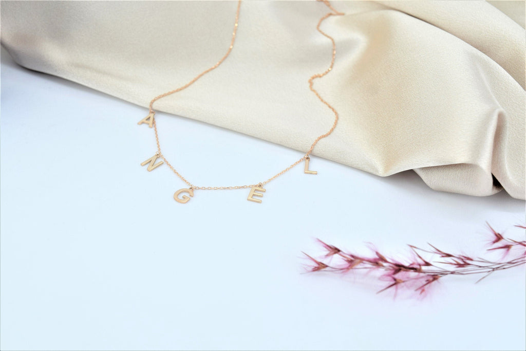 Personalized Dangle Letters Necklace
