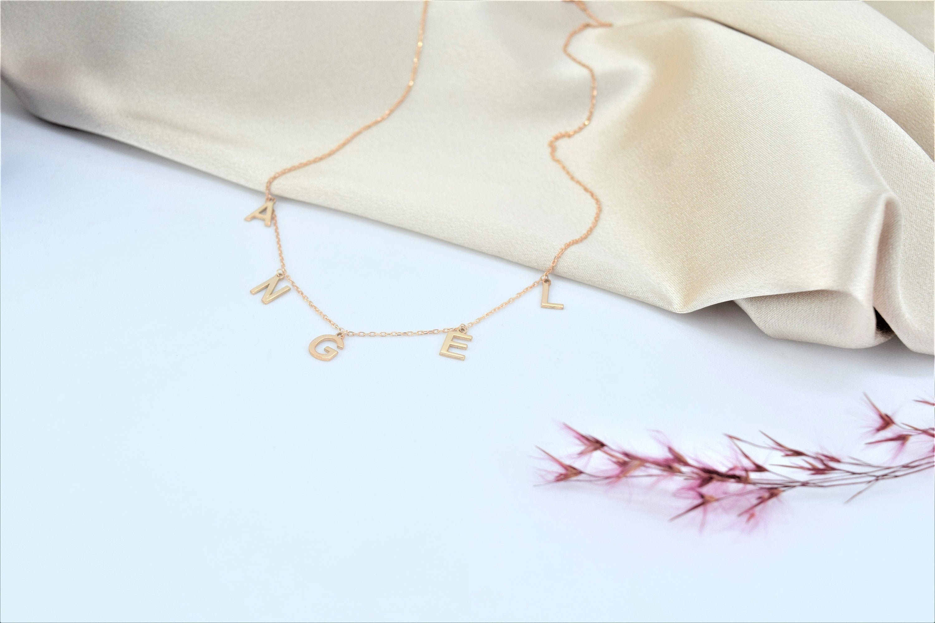 Personalized Dangle Letters Necklace