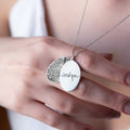 Personalized Fingerprint & Handwriting Keepsake Necklace | Custom Oval Memorial in Sterling Silver, Gold, Rose