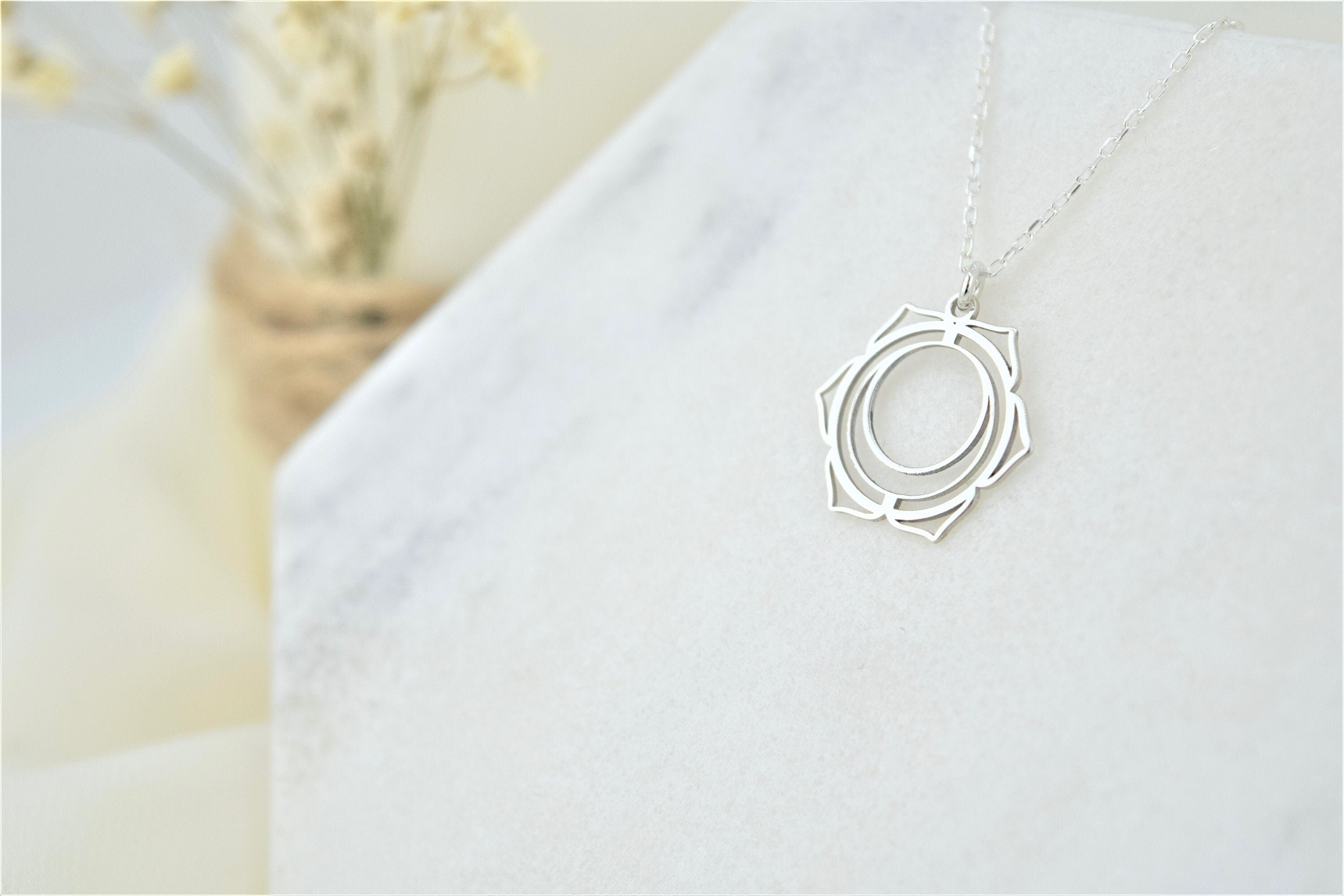 Sacral Chakra Necklace - Handmade Svadhisthana Yoga Symbol Jewelry for Spiritual Energy & Balance