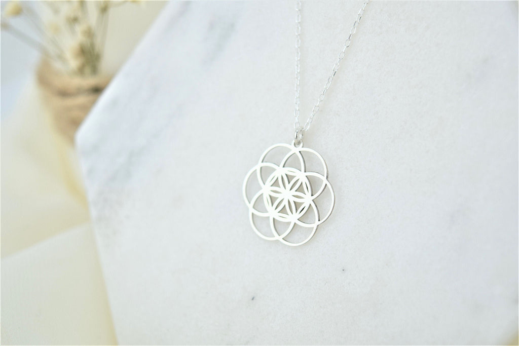 Seed of Life Pendant Necklace in 925 Sterling Silver