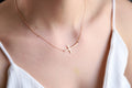 Shimmering Sterling Silver Cross Necklace - Dainty Minimalist Design for Her