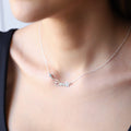 Comics Name Necklace with Amethyst Birthstone | Personalized Minimalist Jewelry for Daughters | Unique Birthday Gift Idea