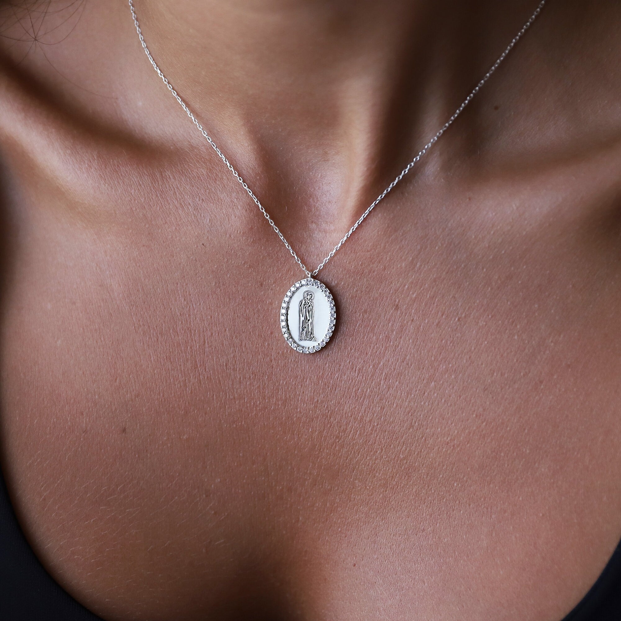 Divine Grace Virgin Mary Necklace • Inspirational Symbol of Faith