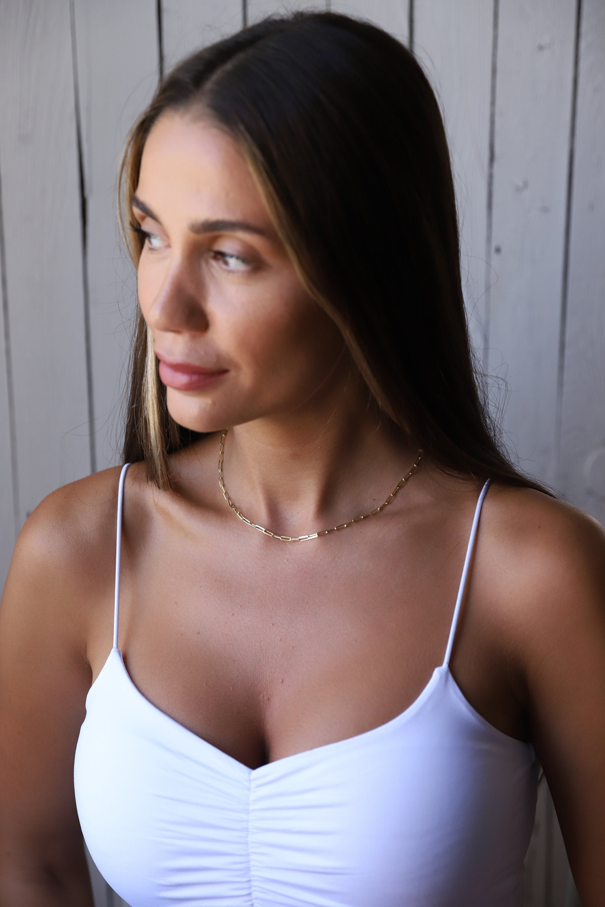 Link Loop Delicate Chain by SilverGoldandRose