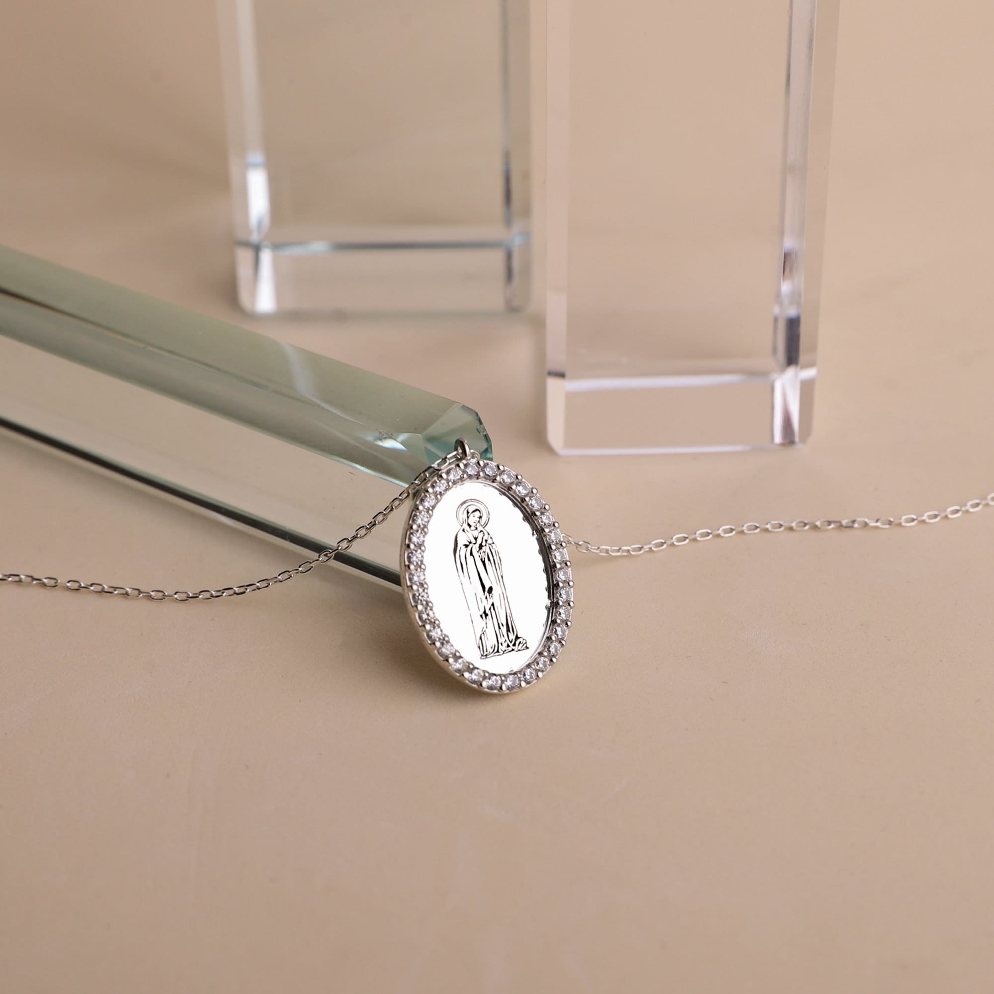 Divine Grace Virgin Mary Necklace • Inspirational Symbol of Faith