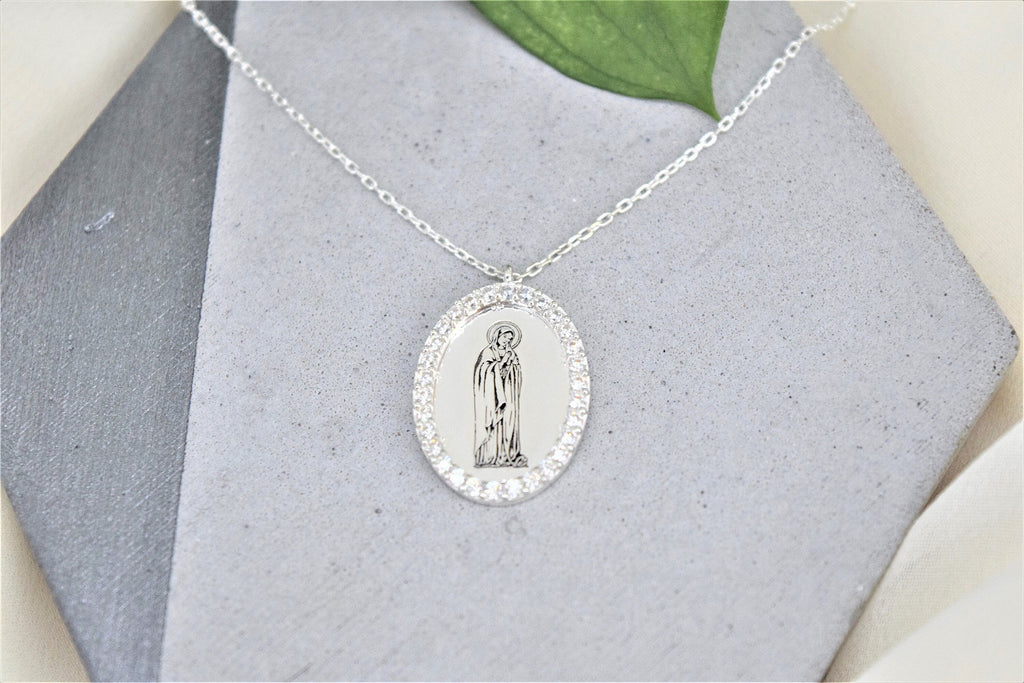 Divine Grace Virgin Mary Necklace • Inspirational Symbol of Faith