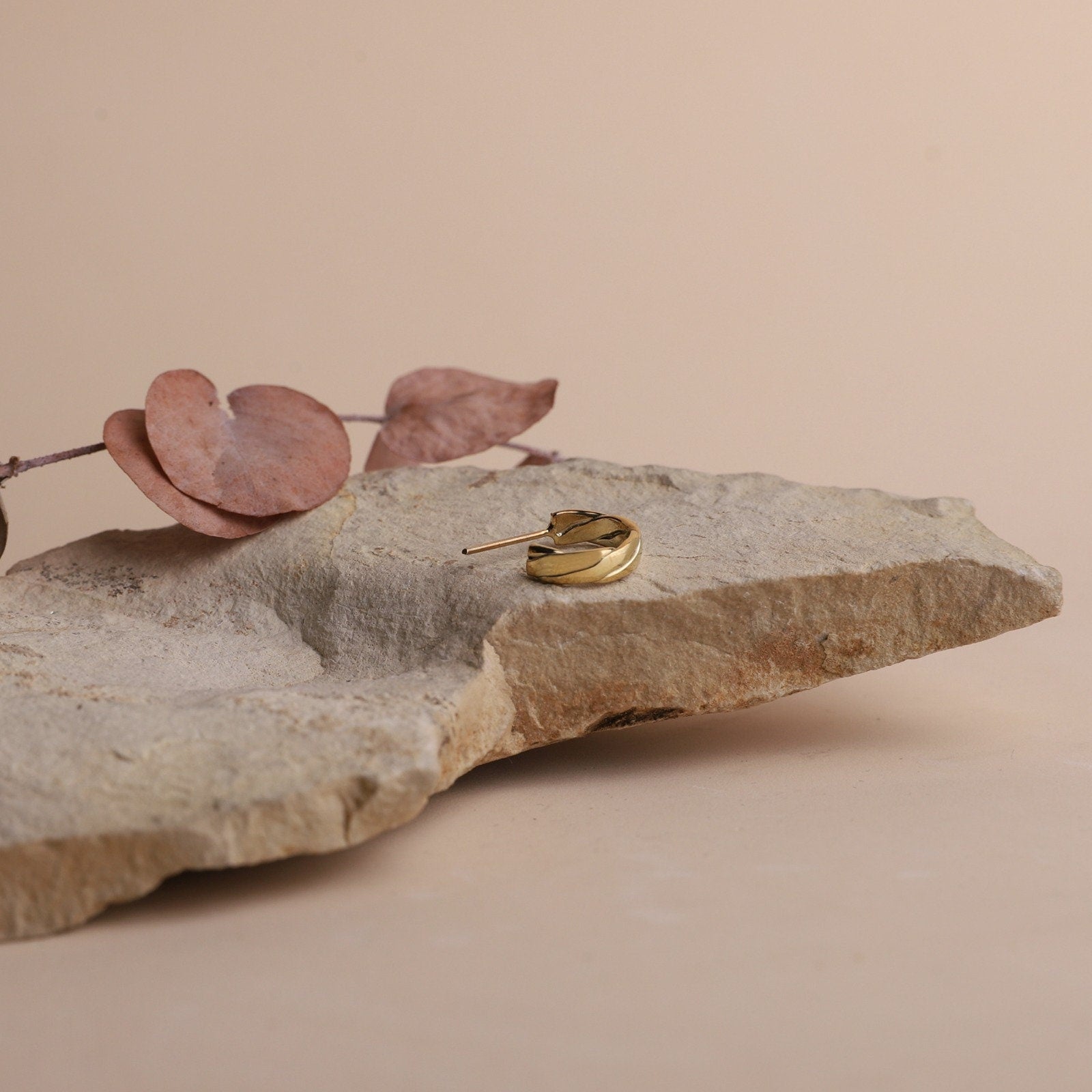 Twisted Silver Hoop Earrings - Dainty Handmade Jewelry