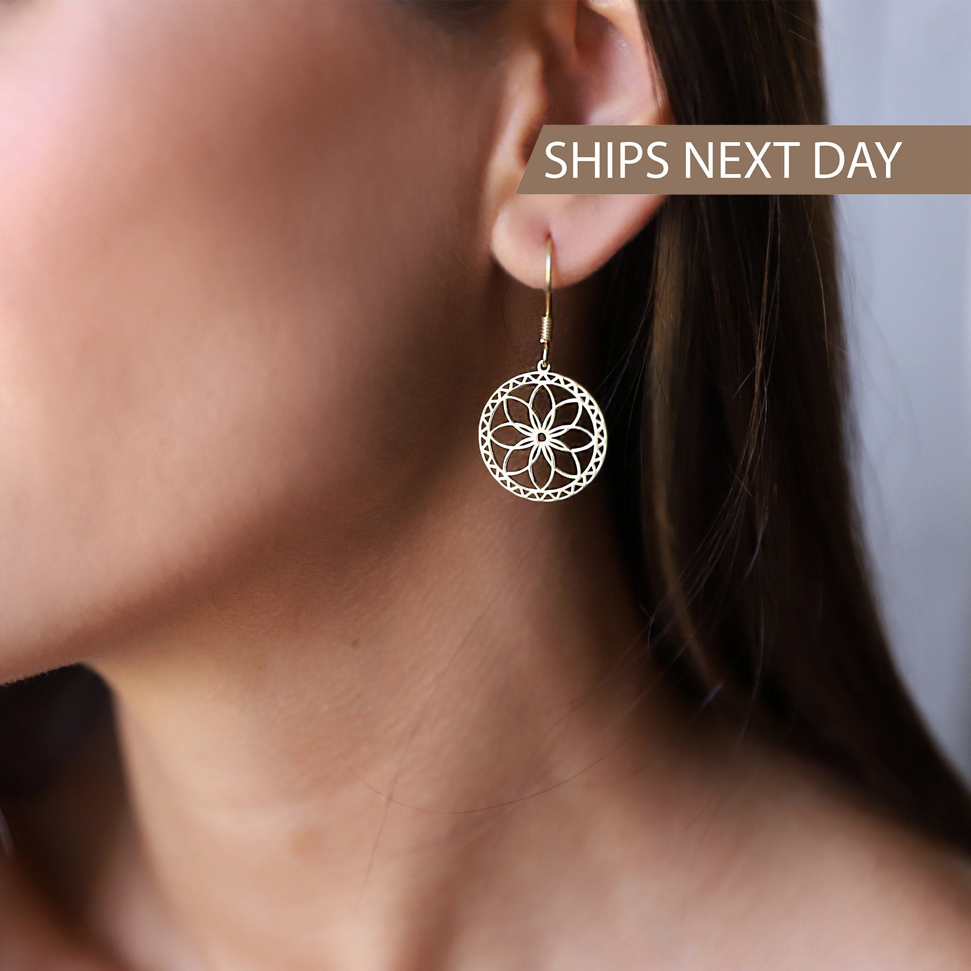 Elysian Mandala Earrings - Dazzling Handcrafted Design for Bold Expression