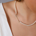 SilverGoldandRose Personalized Pearl Name Necklace - Handmade Jewelry Gift for Women