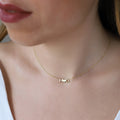 Custom Heart Initial Necklace with Birthstone Add-On | Dainty Letter Necklace for Her by SilverGoldandRose