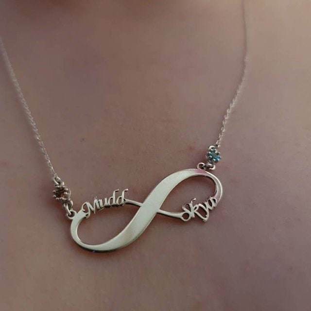 Eternal Charm Infinity Name Necklace | Custom Birthstone Jewelry for Women | Personalized Elegance