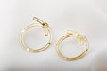 Radiant Glow Round Ear Jacket Earrings - Dazzling Design for Effortless Elegance