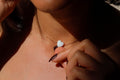 Opal Essence Heart-Shaped White Opal Necklace for Timeless Elegance