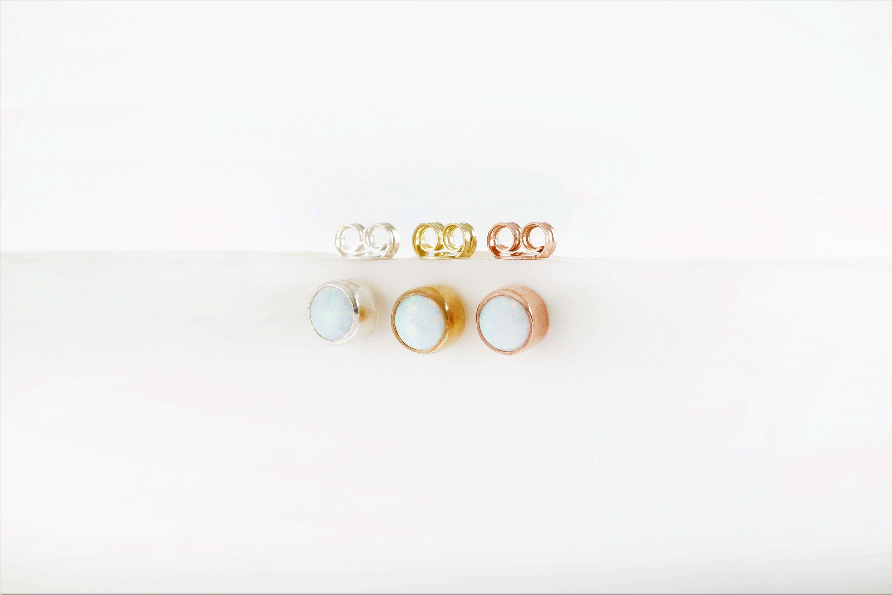 Luminous White Opal Studs – Dazzling Elegance for Every Occasion