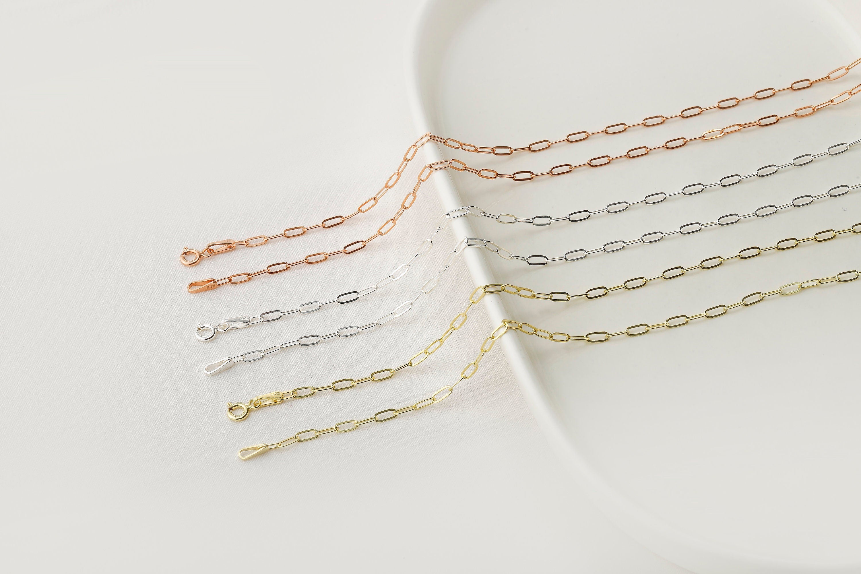 Link Loop Delicate Chain by SilverGoldandRose