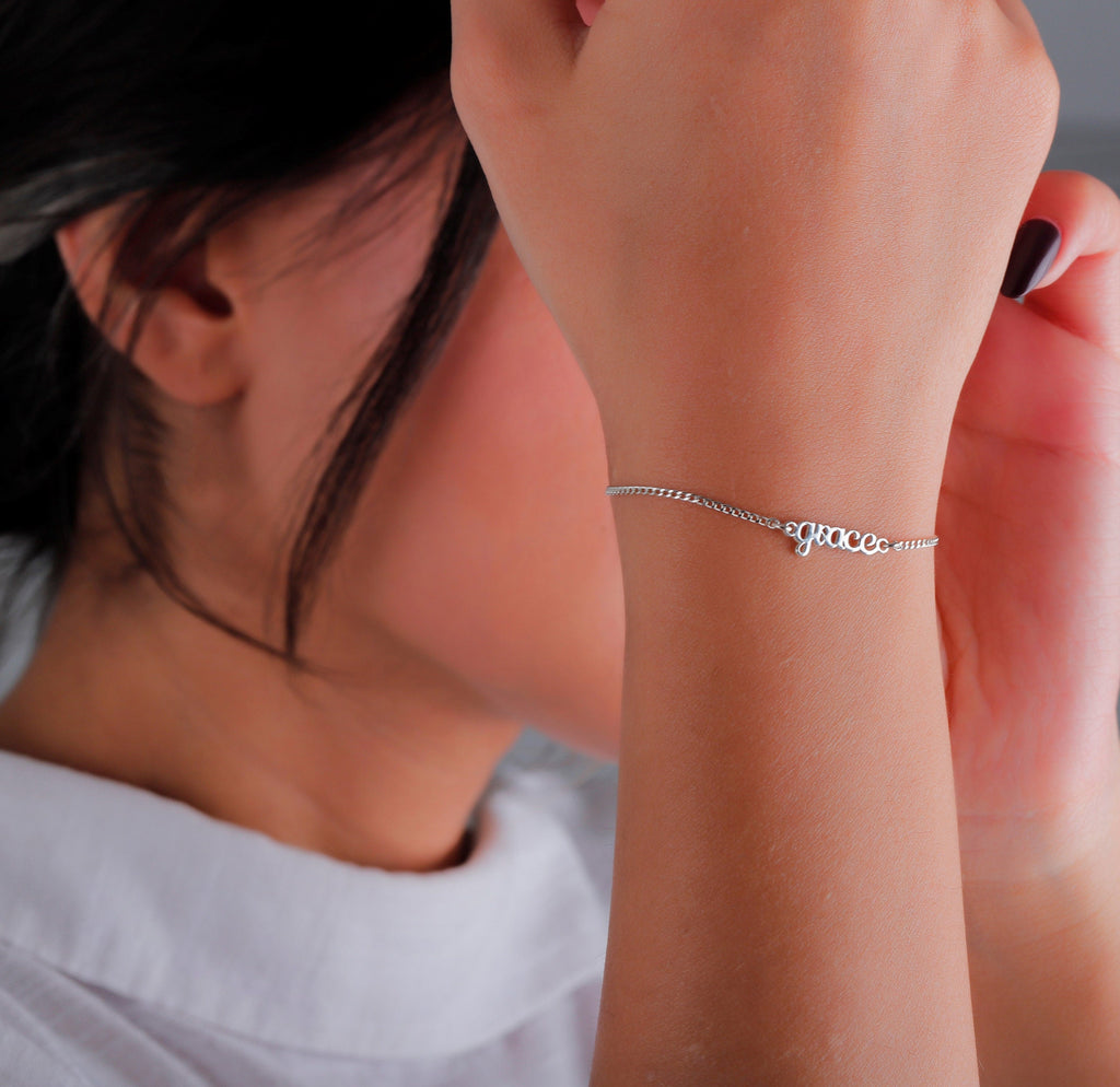 Layered Elegance Name Bracelet - Personalize Your Style with Custom Charm