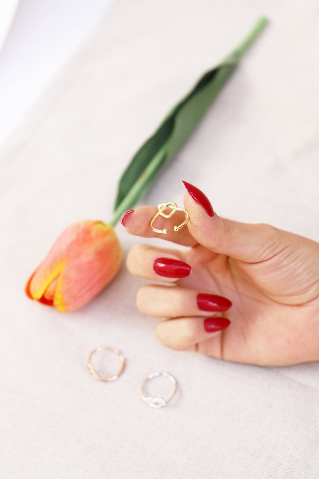Heartfelt Designs Heart Knot Ring - Adjustable & Unique Love Symbol