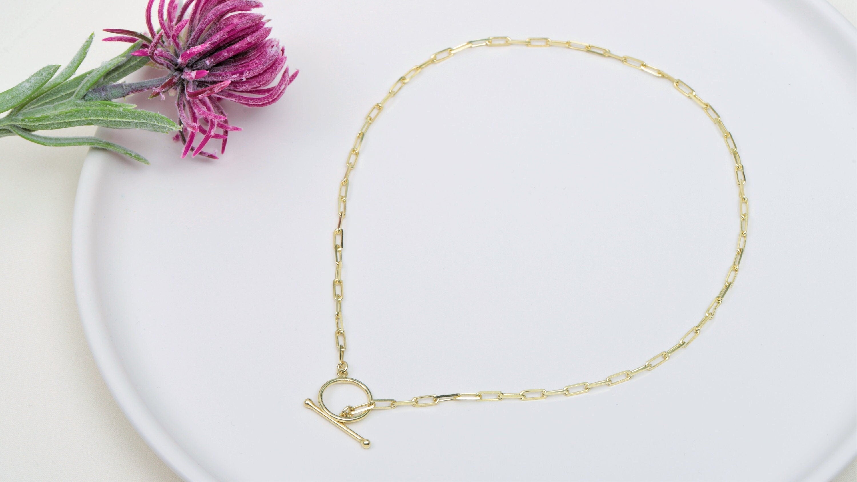 Sailor's Delight Link Chain Necklace with Nautical Clasp