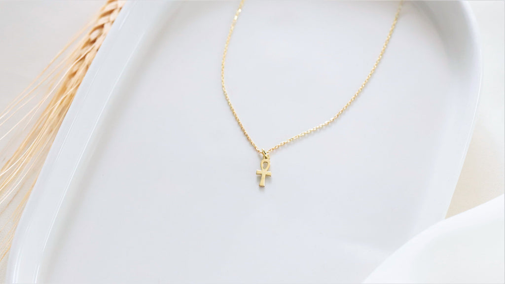 Elysian Jewelry Ankh Necklace - Sterling Silver Ancient Symbol Pendant