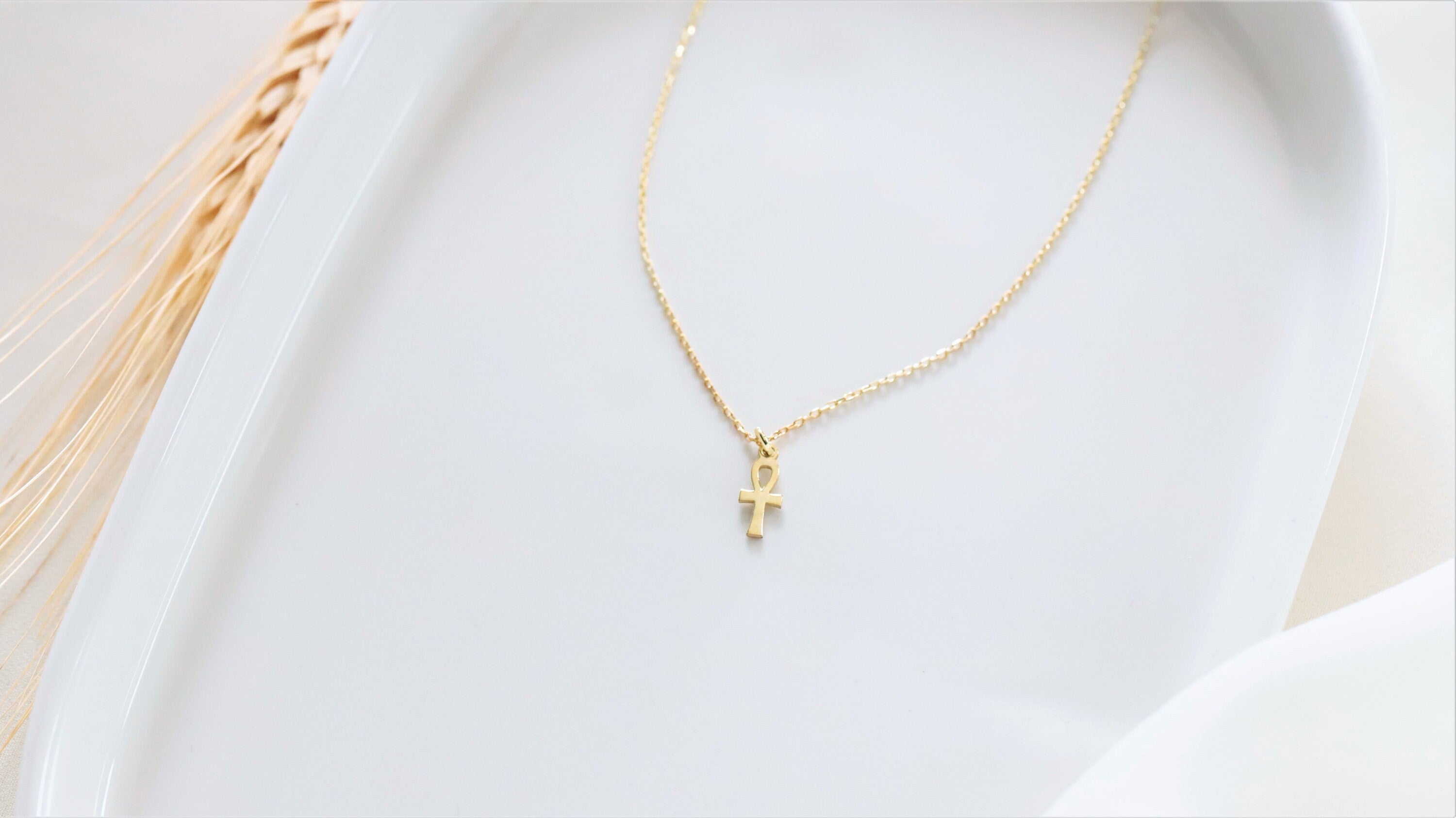 Elysian Jewelry Ankh Necklace - Sterling Silver Ancient Symbol Pendant