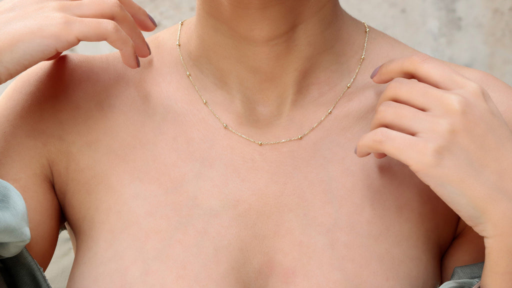 Beaded Satellite Choker Necklace