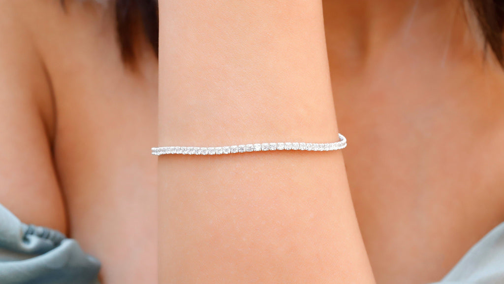SilverElegance 925 Sterling Silver Tennis Bracelet - Dazzling Shine & Timeless Elegance