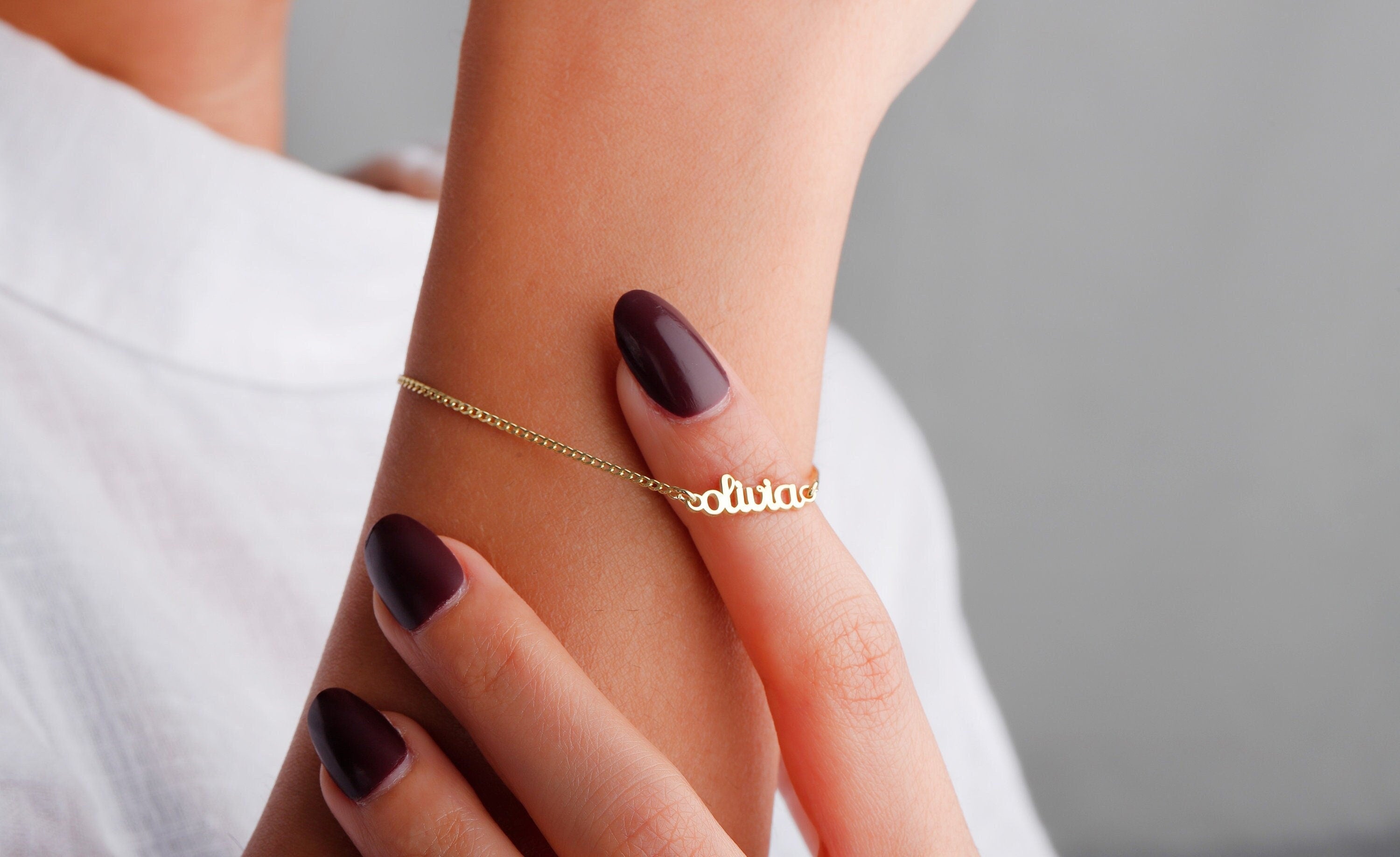 Layered Elegance Name Bracelet - Personalize Your Style with Custom Charm