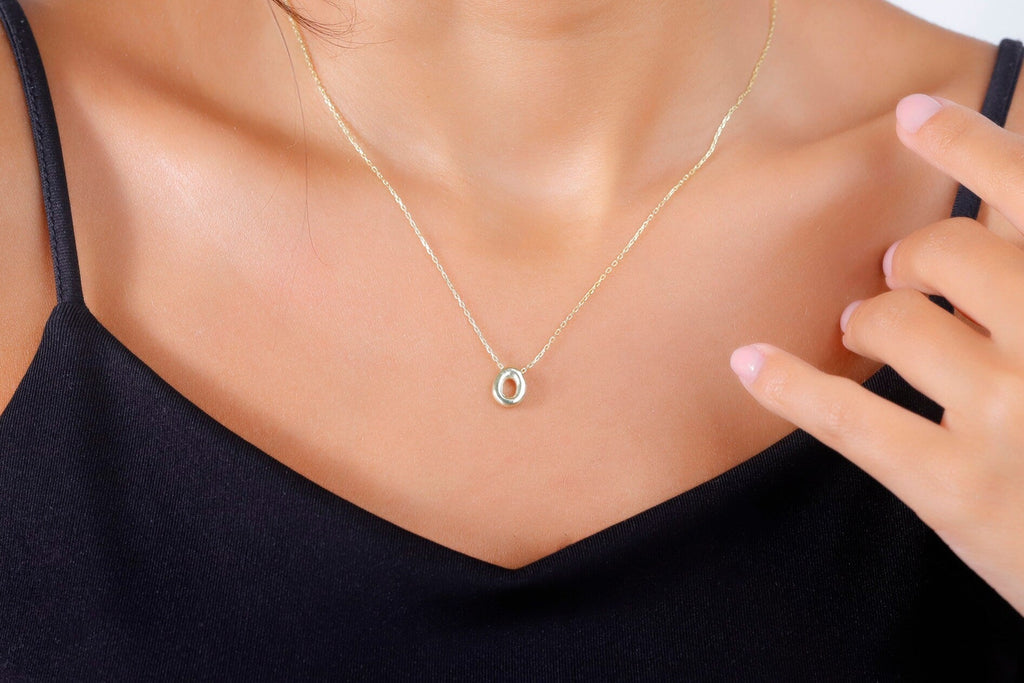 Custom Puff Letter Necklace - Unique 3D Balloon Pendant in 925 Sterling Silver