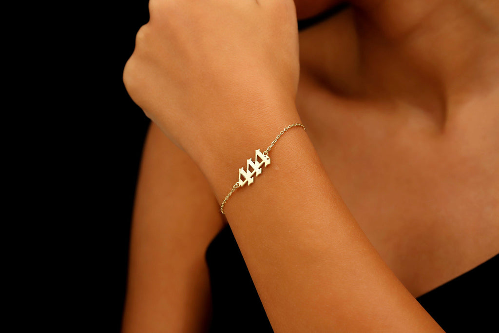 Angel Number Bracelet | Custom Sterling Silver Jewelry